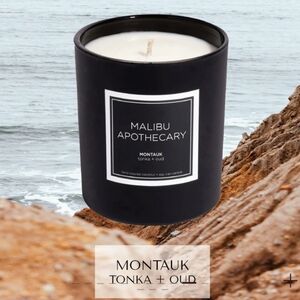 MALIBU APOTHECARY Montauk Oud +Tonka Bean Matte Black Candle